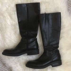 J. Crew Black Leather Riding Boots 9